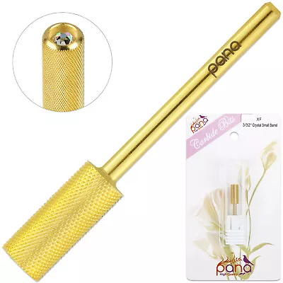 PANA USA Professional Crystal Top Gold Small Barrel Nail Drill Extra Fine Grit • $8.59