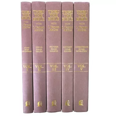 Thru The Bible With J. Vernon McGee 5 Volume Set 1981 Hardcover • $75