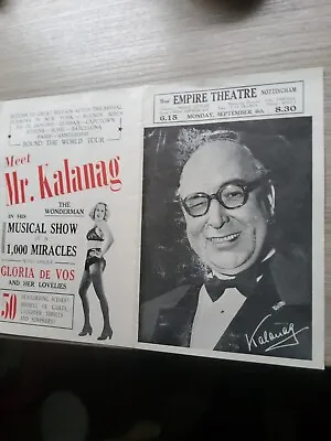 Variety Theatre Flyer1954nottingham Empiremagician Mr Kalanag • £10