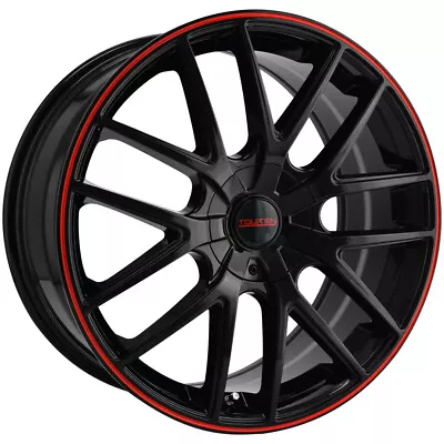 Touren TR60 17x7.5 5x112/5x120 +42mm Black/Red Wheel Rim 17  Inch • $147.99
