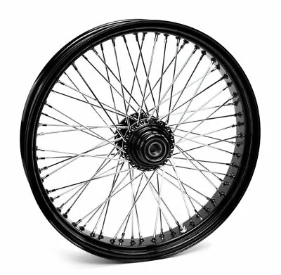 21 X 3.5 Black 60 Spoke Front Wheel Rim Single Disc Harley Touring & Softail • $245.65