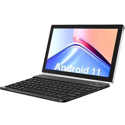 Android 11 Tablet 10  Tablets 64GB Wi-Fi Quad-Core Tablet 6000mAh With Keyboard • $66.98