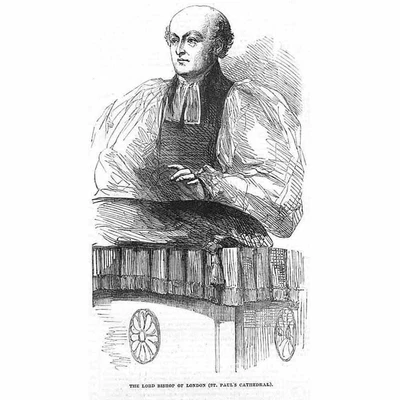£6.99 • Buy LORD BISHOP OF LONDON At St Paul's Cathedral - Antique Print 1854