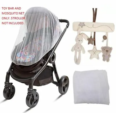 Mosquito Net & Toy Bar Shape Music For Maclaren Baby Stroller Swings Car Seat • $14.99