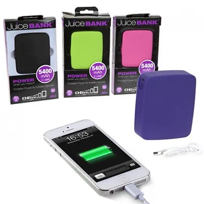 5400mah Juice Bank Power Phone Battery Charger Emergency Smart Iphone Ipad New • £119.95