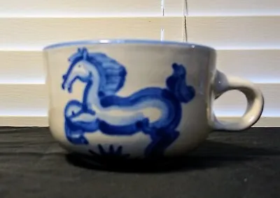 Vintage M.A. Hadley Stoneware Racing Horse Coffee/Tea Cup  Whoa!  • $13.99