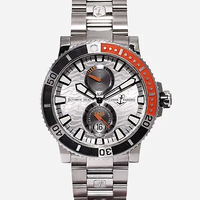 Ulysse Nardin Maxi Marine Diver Steel 45mm Silver Dial 263-90-3-92 Complete Set • $5995