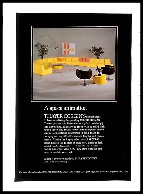 1970 Thayer Coggin Furniture Vintage PRINT AD Milo Baughman Design Sofa Chair • $10.99