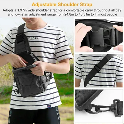 Men Waterproof Tactical Shoulder Bag Chest Pack Military Backpack Outdoor Travel • £7.48