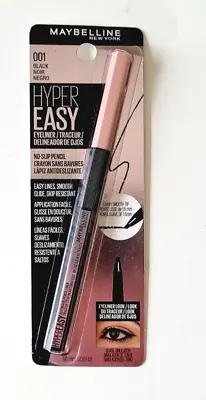 Maybelline HYPER EASY Easy Lines Smooth Eyeliner Pencil Makeup ~ 001 BLACK ~ • $8.94