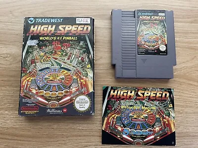 High Speed World’s #1 Pinball - Nintendo NES PAL Complete CIB Boxed With Manual • $35