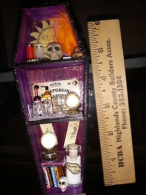 Vampire Coffin Shelves 1:12 Dollhouse Miniature New Artisan Haunted House Witch  • $55