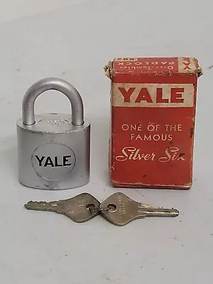 Old #602 FAMOUS  SILVER  SIX  YALE  LOCK In Original Box With Keys • $20