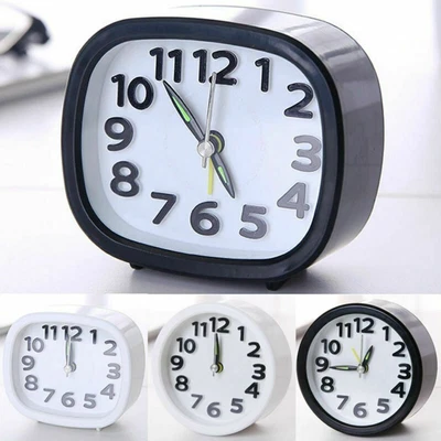 $13.81 • Buy Battery Operated Quartz Alarm Clock No Tick Bedroom Bedside Clocks