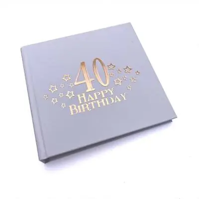 40th Birthday Photo Album For 50 X 6 By 4 Photos Rose Gold Print FLPVPR • £14.99