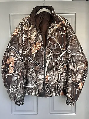 Cabela’s Jacket Men’s Sz L Reversible Hunting Camo Advantage Max-4 HD Insulate • $25