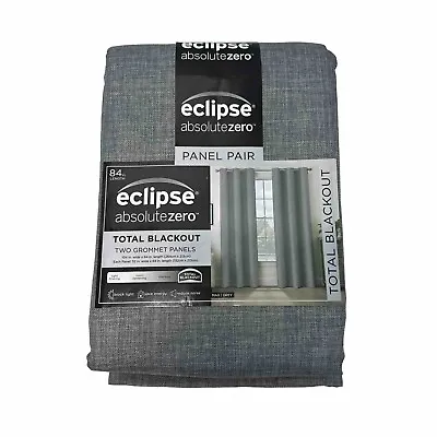 Eclipse Absolute Zero Blackout Curtain Panels Total: 104x84  Grey 2-PANELS Open • $24.50