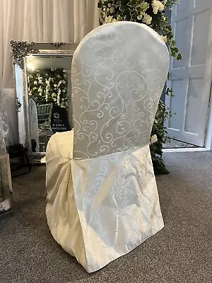£30 • Buy 30 X Wedding Ivory Cream Damask Chair Covers 