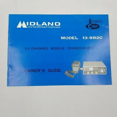 Midland Model 13-882C Mobile CB Radio Transceiver Owner's Guide Manual • $9.99