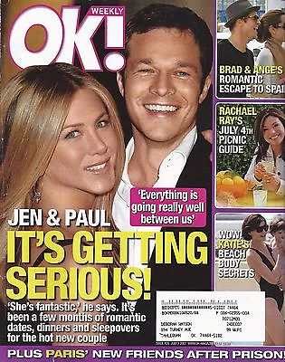 OK! Magazine July 9 2007 Jennifer Aniston Paul Sculfor Brad Pitt Angelina Jolie • £16.09