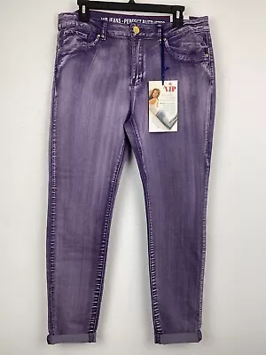 V.I.P. Jeans Size 15 Juniors Purple Perfect Buttlifter Skinny Jeans NWT • $24.90