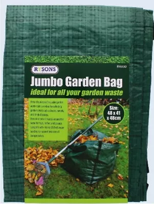 Garden Waste Bag Waterproof Reusable Refuse Sack Grass Leaves Rubbish 55L • £2.95