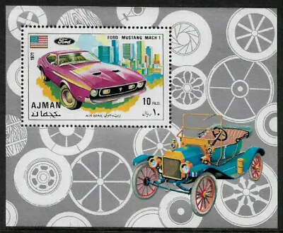 Ajman Michel's #Block 291A MNH S/Sheet - Car - Ford Mustang • $2.49