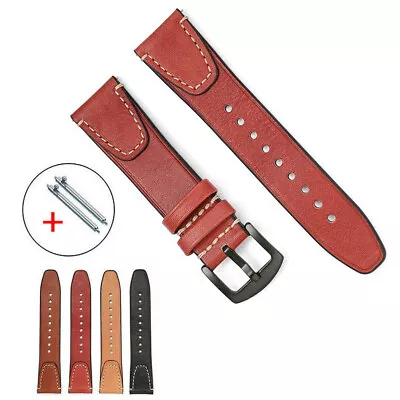 Vintage Cow Leather Watch Band Replacement Strap Wrist Bracelet Belt 20mm 22mm • $11.37