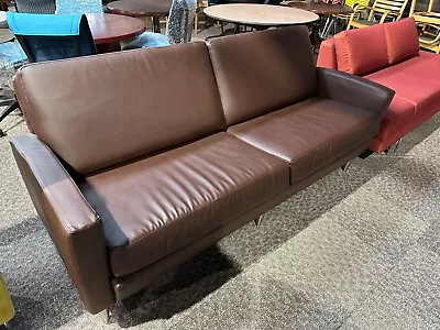 Leather Sofa In Brown Leather Finish By La-Z- Boy • $999