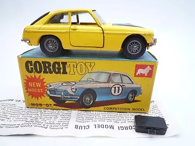 Vintage Corgi Toys 345 Mgc Gt Competition Model In Original Box Issued 1969 • £16.09
