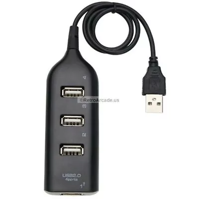 Mini 4 Port Hub High-Speed USB2.0 HUB Splitter Cable Adapter (Black) • $7.99