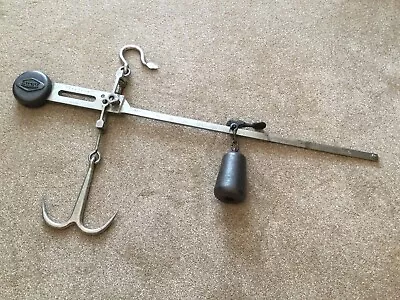 £90 • Buy Vintage BUTCHER'S BALANCE BEAM Hanging Scale.....STEELYARD