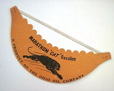 Vintage Advertising Visor For  Marathon  CAT  Gasoline  - Ohio Oil Company * • $29