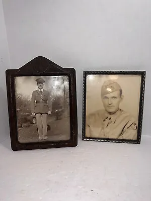 Vtg Framed Pictures US Soldier Marines Army WW1 Military Ornate World War 1 Lot • $100