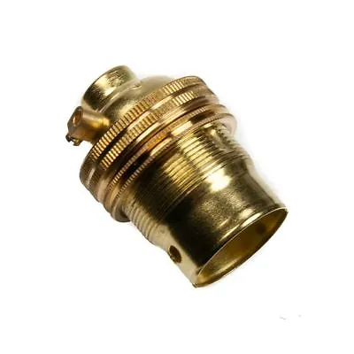£3.30 • Buy Brass Lamp Holder Bayonet Cap (BC) (B22d) Fitting Bulb Holder 10mm Screw Thread