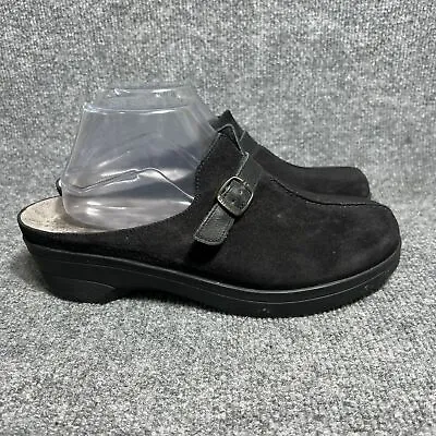 Mephisto Mules Womens 41 / US 11 Black Suede Slip On Comfort Clog Shoes • $50.96