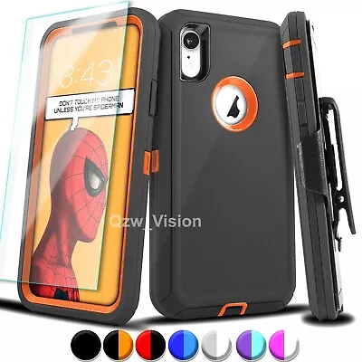 For Apple IPhone X Xs Max Shockproof Case Cover W/ Belt Clip + Screen Protector • $9.99