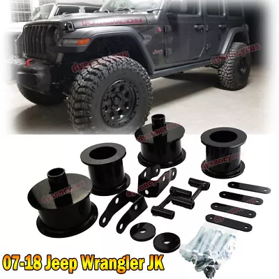 3  Front+3  Rear Full Lift Kit+Shock Extenders For 07-18 Jeep Wrangler JK • $65.99