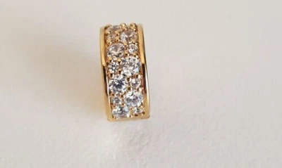 $55 • Buy Pandora Clear Pavé Clip 14ct Gold Plated 768658C01 - Brand New