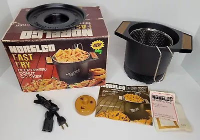 Vintage Fast Fry Deep Fryer / Doughnut Cooker By Norelco USA Made USED ONCE • $38.24