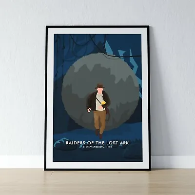 Indiana Jones Poster | Raiders Of The Lost Ark | A3 & A4 Minimalist Movie Prints • £11.49