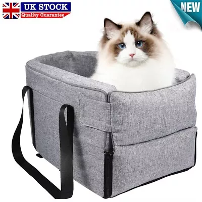 Pet Booster Car Seat Dog Cat Puppy Armrest Console SUV Secure Safety Travel Seat • £17.95