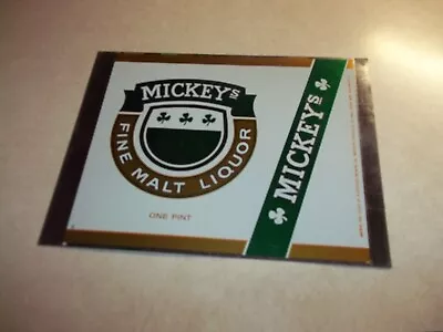 Vintage 16 Ounce MICKEY'S MALT LIQUOR BEER UNROLLED CAN SHEET Associated Brewing • $18.95