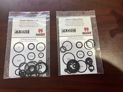 Two (2) Macdev Clone 5 Spares Pack Rebuild Kit O-ring Seals Paintball Lot Set • $14.99