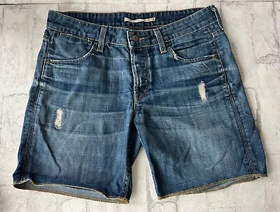 Vince Vagabond Denim Shorts Distressed Size 26 • $25