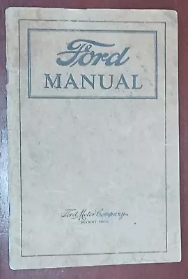 1922 Ford Manual 63 Pages Model T Vehicle Car • $17.99