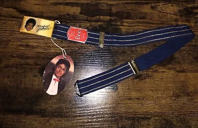 Michael Jackson Lee Blue Belt With Belt Buckle 1984 Original Tags Adjustable • $34.59