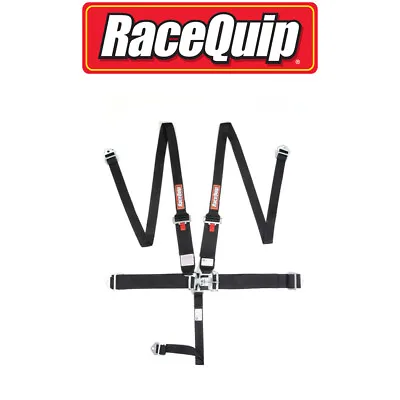 Racequip 717007 5 Point Latch Link Style HNR Racing Seat Belt Harness Black SFI • $122.95