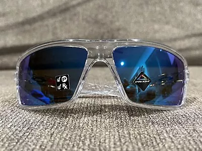 Oakley CABLES POLARIZED Sunglasses OO9129-0563 Polished Clear W/ PRIZM Sapphire • $99.99