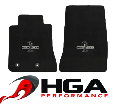 2015-2022 Ford Mustang Black Front Floor Mats Shelby Snake GT500 Logo • $138.99